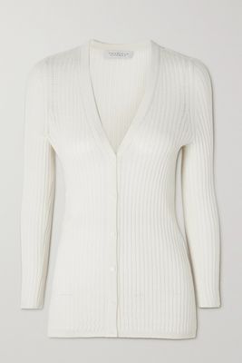 Gabriela Hearst - Homer Pointelle-knit Cashmere And Silk-blend Cardigan - White