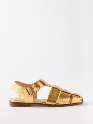 GABRIELA HEARST Striker leather platform slides