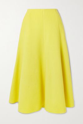 Gabriela Hearst - Maureen Recycled-cashmere Midi Skirt - Yellow