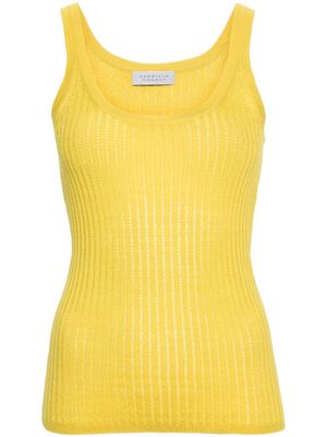 Gabriela Hearst Nevin Pointelle ribbed tank top - Yellow