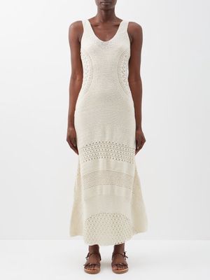 Gabriela Hearst - Ocon Crocheted-cashmere Dress - Womens - Ivory