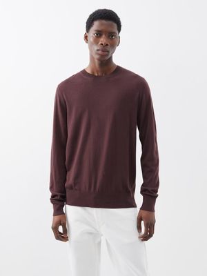 Gabriela Hearst - Palco Crew-neck Merino Sweater - Mens - Burgundy