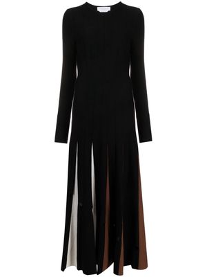 Gabriela Hearst pleat-detailing wool dress - Black