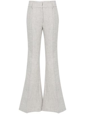Gabriela Hearst Rhein flared seam-detail flared trousers - Grey
