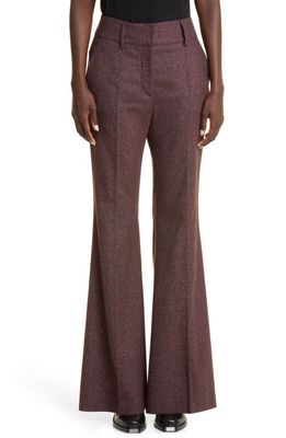 GABRIELA HEARST Rhien Sparkle Wool & Silk Blend Wide Leg Pants in Prune/Multi