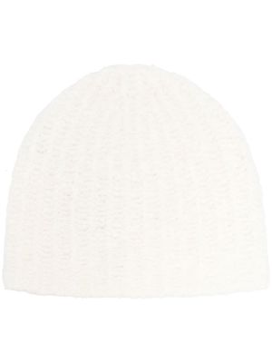 Gabriela Hearst rib-knit cashmere beanie hat - White