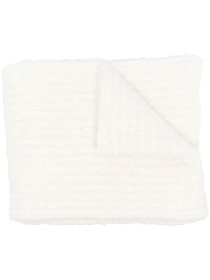 Gabriela Hearst rib-knit cashmere-silk scarf - White