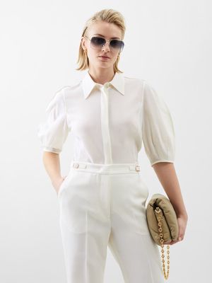 Gabriela Hearst - Sansi Virgin-wool Shirt - Womens - Ivory