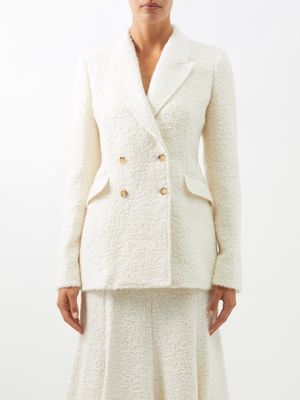 Gabriela Hearst - Stephanie Double-breasted Faux-shearling Blazer - Womens - Ivory