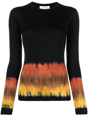 Gabriela Hearst tie-dye pattern long-sleeve jumper - Black