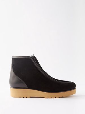 Gabriela Hearst - Tyga Shearling-lined Suede Boots - Womens - Black