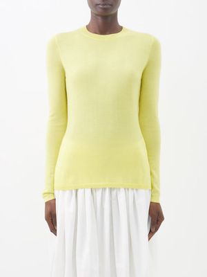 Gabriela Hearst - Virgil Cashmere-blend Sweater - Womens - Yellow Neon