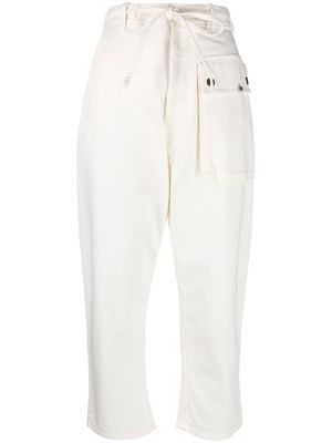 Gabriele Pasini belted cropped trousers - White