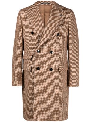 Gabriele Pasini double-breasted virgin wool coat - Neutrals