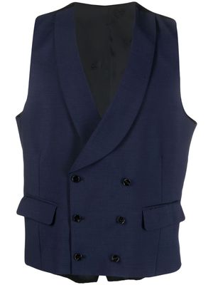 Gabriele Pasini double-breasted virgin-wool waistcoat - Blue