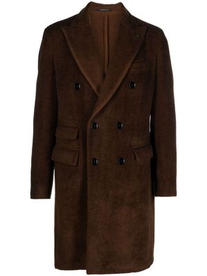 Gabriele Pasini double-breasted wool-blend coat - Brown