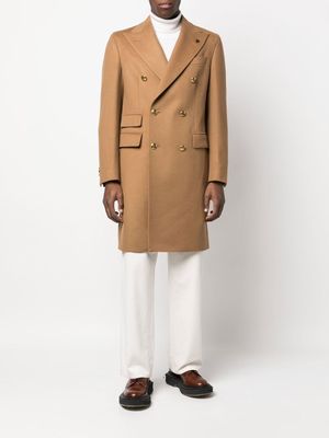 Gabriele Pasini double-breasted wool-cashmere blend coat - Brown