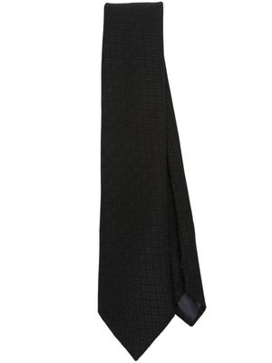 Gabriele Pasini embroidered wool tie - Black