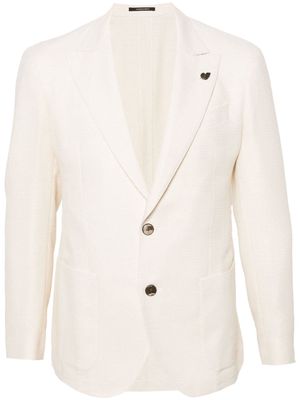Gabriele Pasini textured single-breasted blazer - White