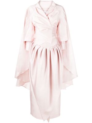 Gaby Charbachy draped cape-style gown - Pink