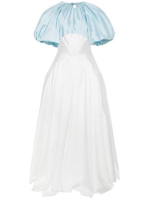 Gaby Charbachy pleated flared dress set - White