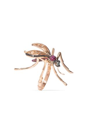Gaelle Khouri 18kt rose gold diamond and ruby ring - Pink
