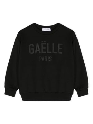 Gaelle Paris Kids logo-print crew-neck sweatshirt - Black