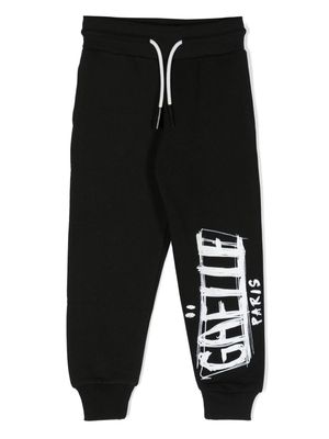 Gaelle Paris Kids logo-print jersey track pants - Black