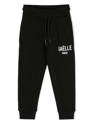 Gaelle Paris Kids logo-print track trousers - Black