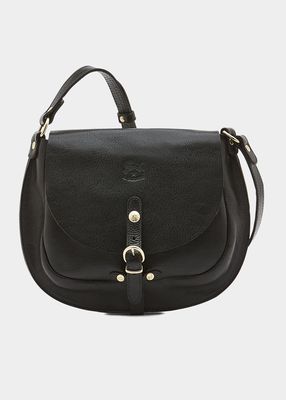 Gaia Buckle Vachetta Leather Crossbody Bag
