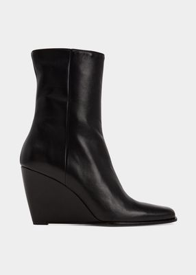 Gaia Leather Wedge Boots