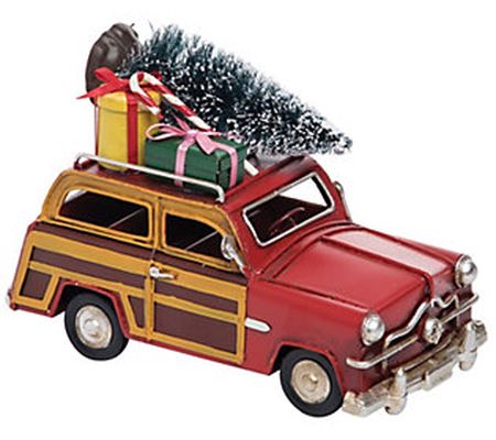 Gallerie II Christmas Woodie Car Figurine