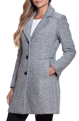 Gallery A-Line Coat in Black/white