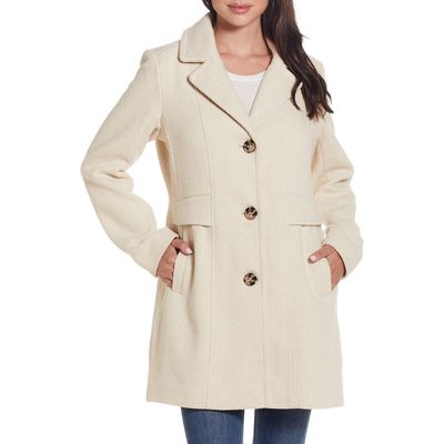 Gallery A-Line Coat in Cream 