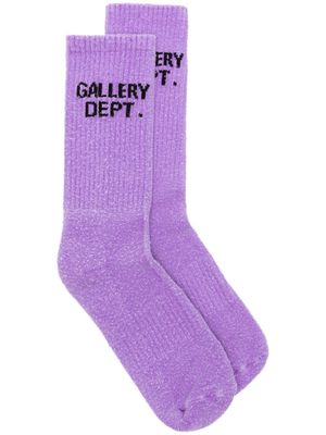 GALLERY DEPT. Clean logo intarsia-knit socks - Purple