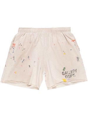 GALLERY DEPT. Insomnia paint-splatter track shorts - White