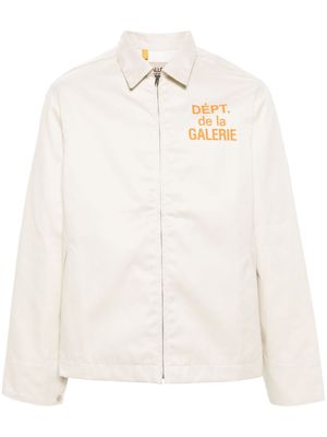 GALLERY DEPT. logo-print cotton shirt jacket - Neutrals