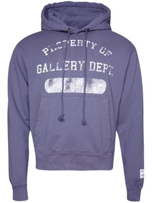 GALLERY DEPT. Property-print cotton hoodie - Blue