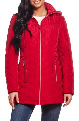 Gallery Quilted Jacket in Crimson