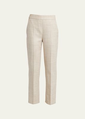 Galles Wool-Blend Check Trousers