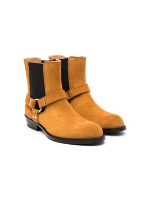 Gallucci Kids almond-toe suede ankle boots - Brown