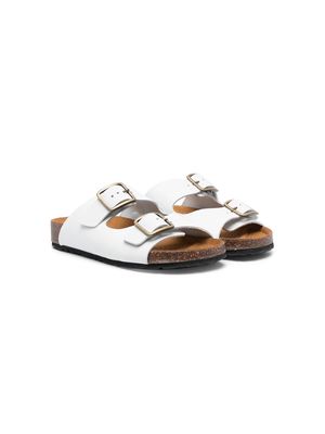 Gallucci Kids bucked leather sandals - White