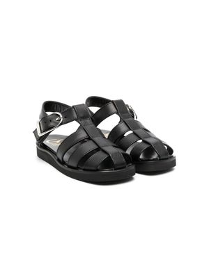 Gallucci Kids buckle-fastening leather sandals - Black