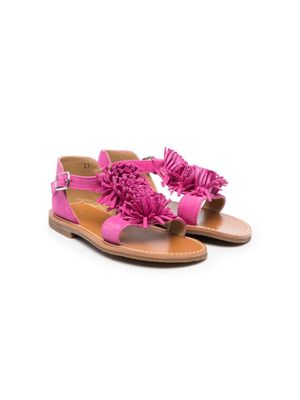 Gallucci Kids calf-suede open-toe sandals - Pink