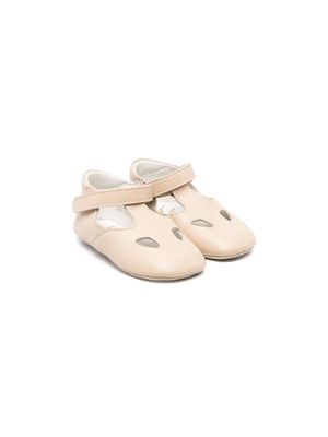 Gallucci Kids cut-out leather pre-walkers - Neutrals