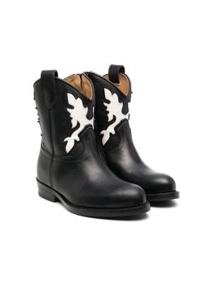 Gallucci Kids embroidered Western-style boots - Black