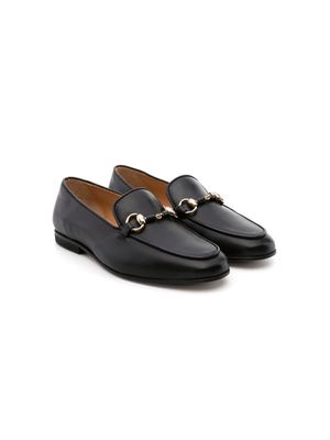 Gallucci Kids horsebit-detail leather loafers - Black