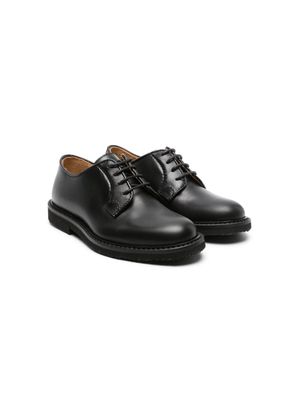 Gallucci Kids lace-up leather loafers - Black