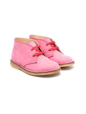 Gallucci Kids lace-up suede boots - Pink