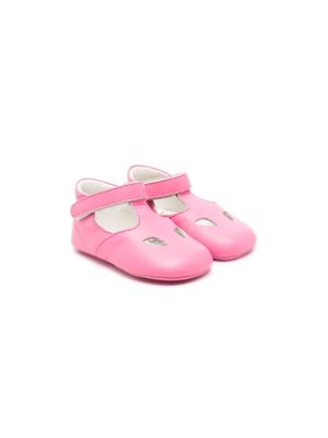 Gallucci Kids leather ballerina shoes - Pink